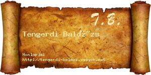 Tengerdi Balázs névjegykártya