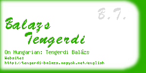 balazs tengerdi business card